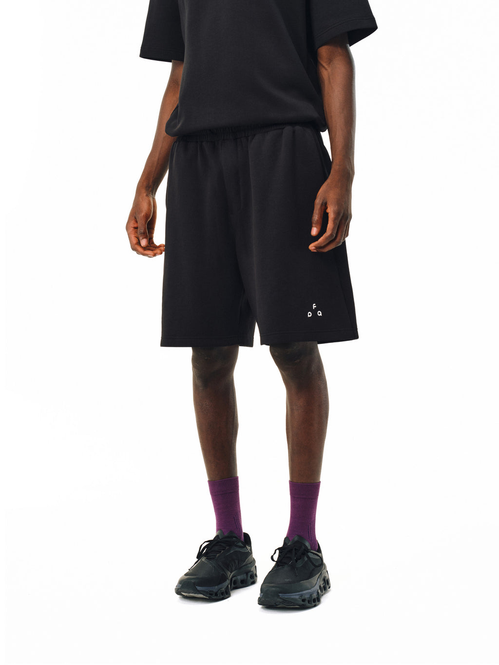FPA Double-Faced Air Layer Anti-Pilling Cool-Touch Special Yarn Logo Shorts Summer Chinese Street Style Straight-Leg 5-Pocket Shorts