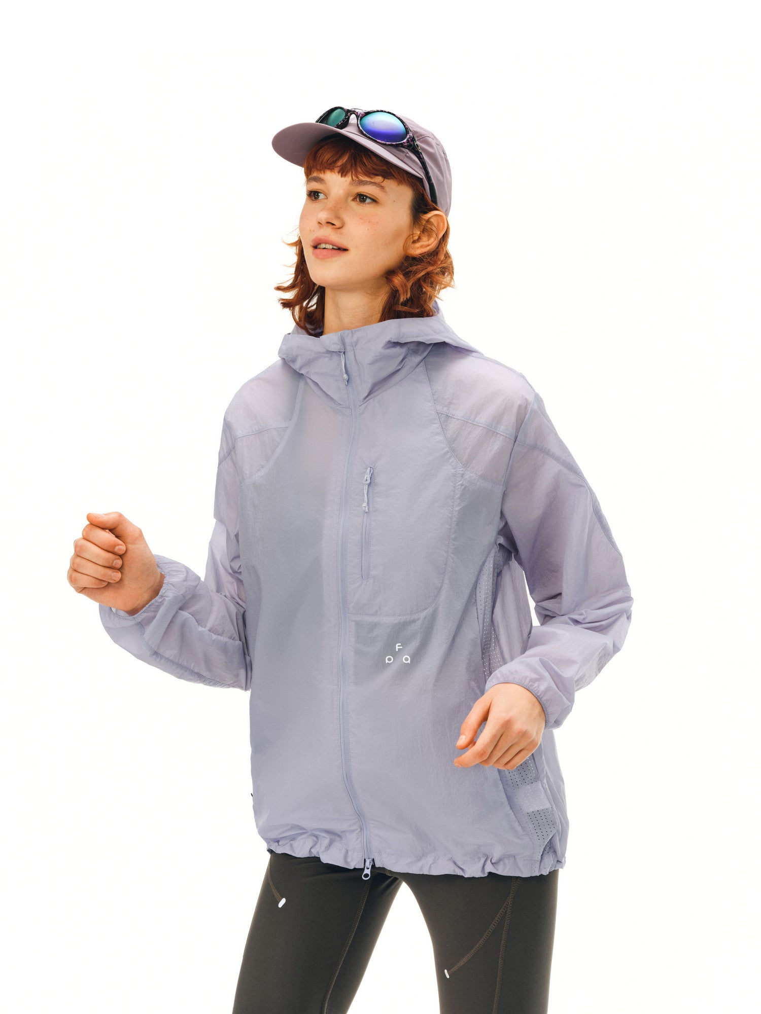 FPA Textured Chunky Grid Multi-Pocket Outdoor Lightweight Jacket - Summer Hooded Sun Protection Coat