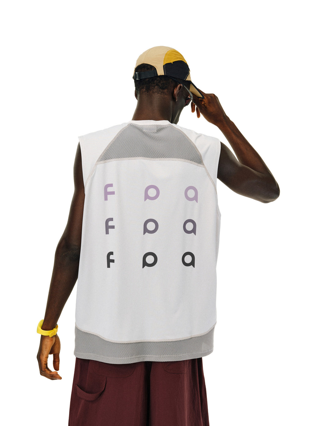 FPA Cool-Touch Gradient Logo Sleeveless Tank Top for Summer Outdoor Sports, Lightweight Chinese Streetwear Vest, Men's Muscle Tee