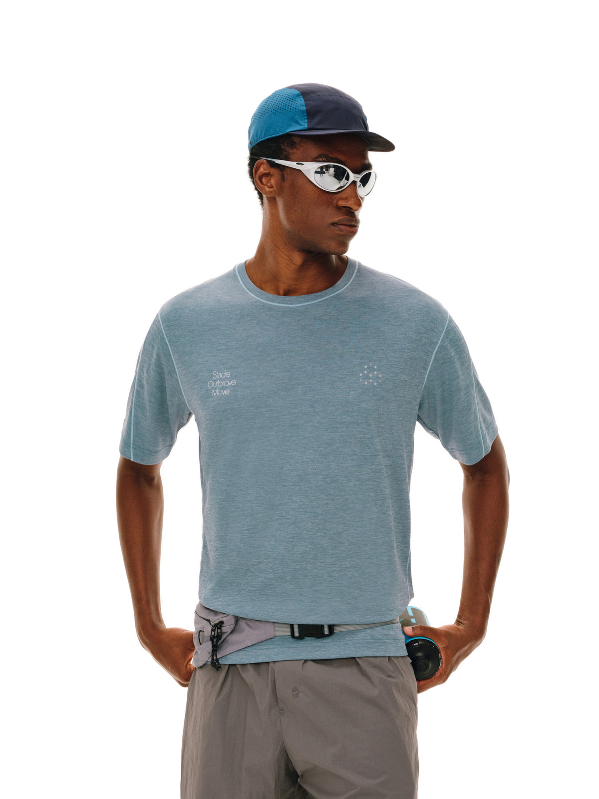 FPA Skin-Friendly High-Stretch Quick-Dry Sports Short Sleeve T-Shirt, Summer Casual Contrast Color Outdoor Breathable Round Neck Couple Style T-Shirt for Men