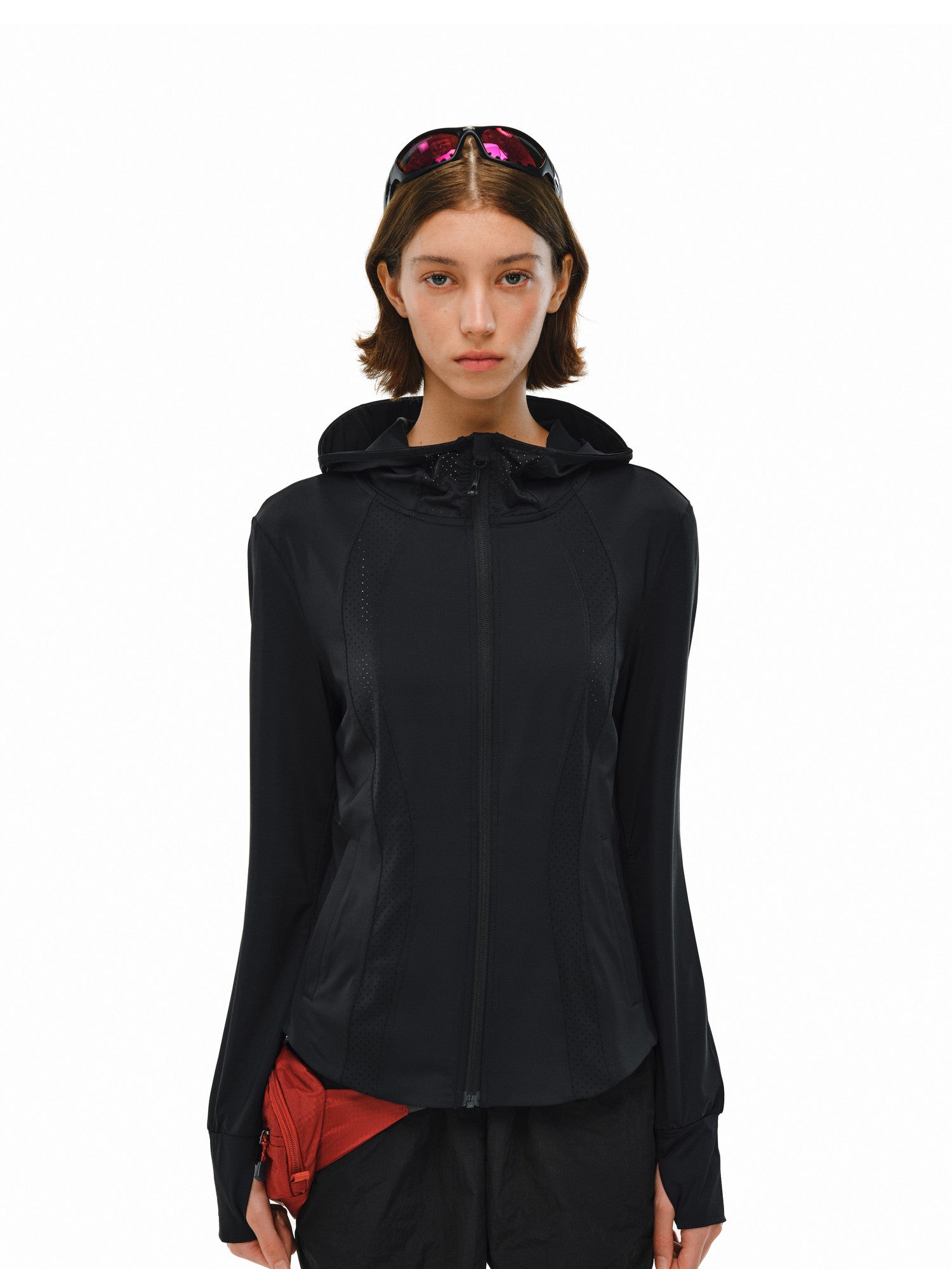 FPA Women's Breathable Mesh Paneled Athletic Jacket – Lightweight Hooded Outdoor Fitness Casual Long Sleeve