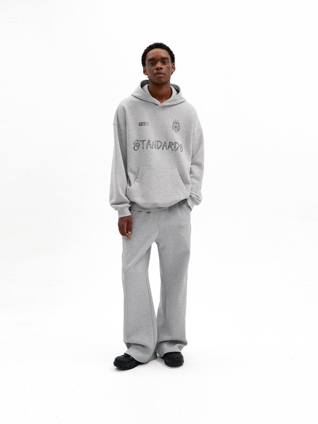 FPA Thread-Spliced Air-Layer Sweatpants for Spring/Autumn Drawstring Loose Straight-Leg Streetwear Sports Casual Long Pants