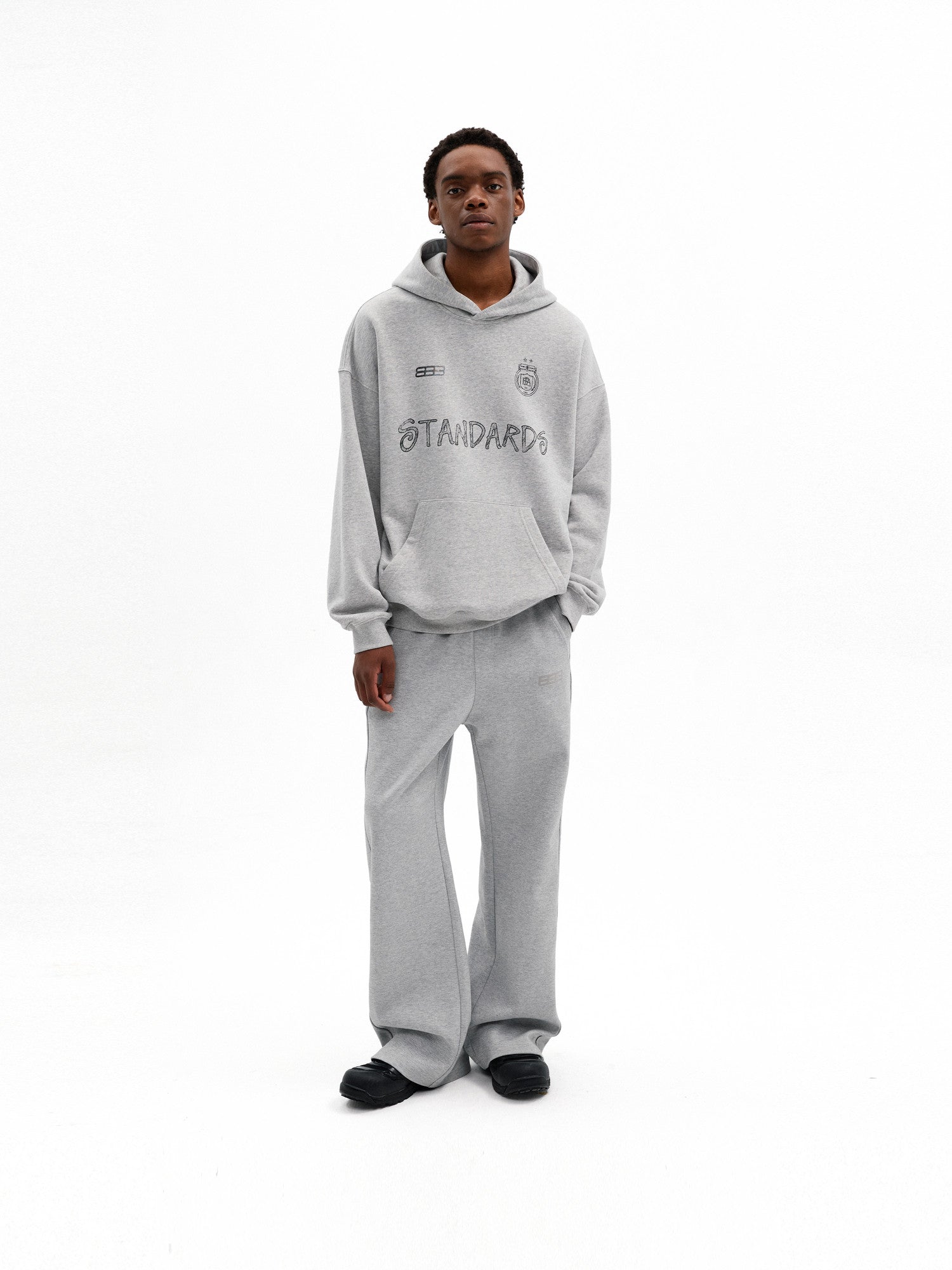 FPA Thread-Spliced Air-Layer Sweatpants for Spring/Autumn Drawstring Loose Straight-Leg Streetwear Sports Casual Long Pants