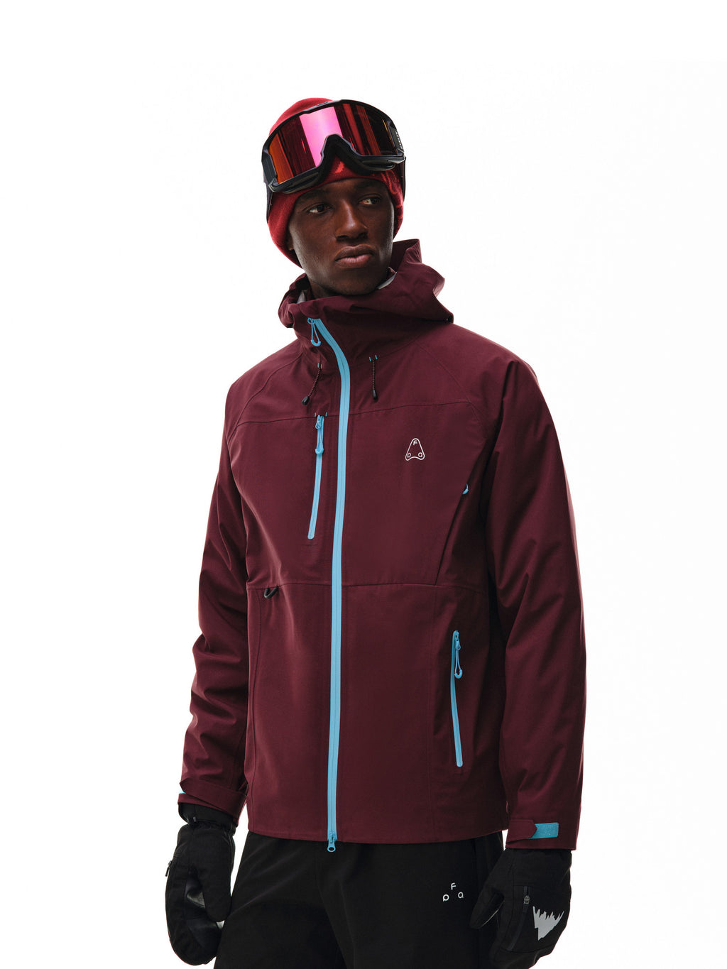 FPA Three-in-One Down-Lined Color-Block Hardshell Jacket for Men and Women, Autumn/Winter Outdoor Sports Warm Windbreaker
