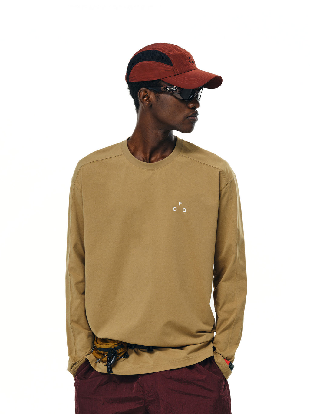 FPA Sorona Antibacterial Comfort Long-Sleeve Shirt – American Casual Streetwear Basic Logo Couple Tee for Spring/Autumn