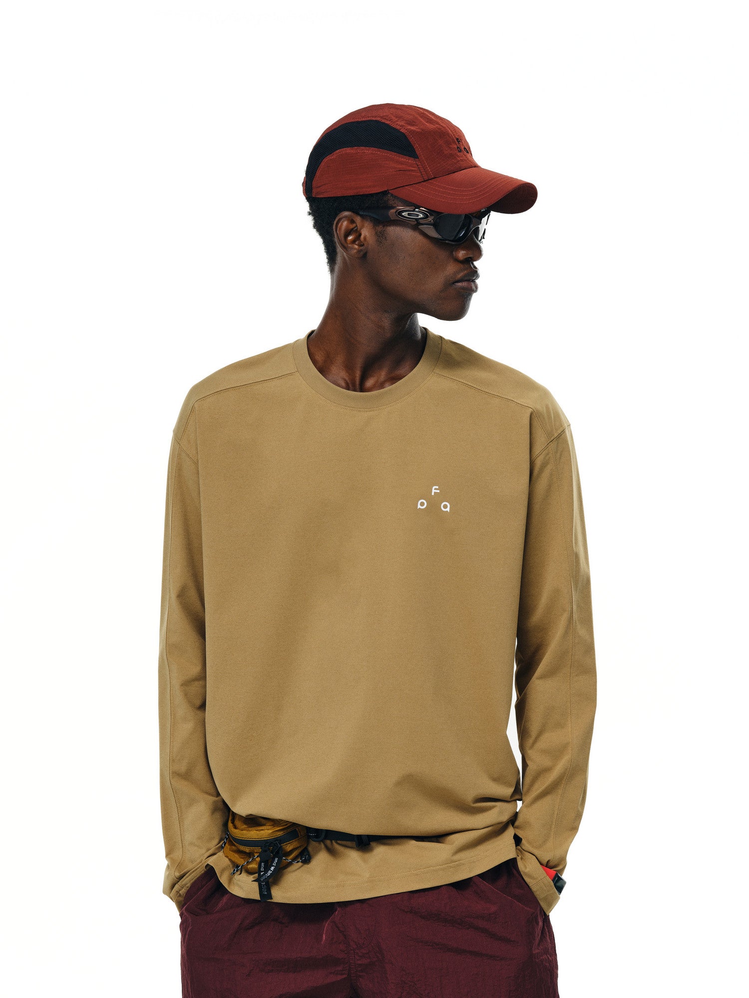 FPA Sorona Antibacterial Comfort Long-Sleeve Shirt – American Casual Streetwear Basic Logo Couple Tee for Spring/Autumn