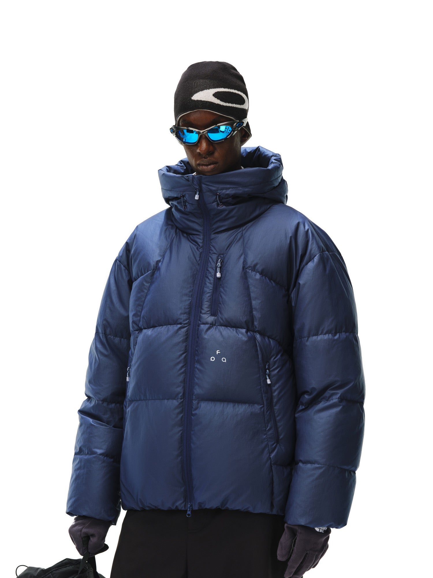 FPA Skin-Touch Glossy No-Wash Quilted Hooded Down Jacket for Winter Outdoor Sports, Unisex Couple Style