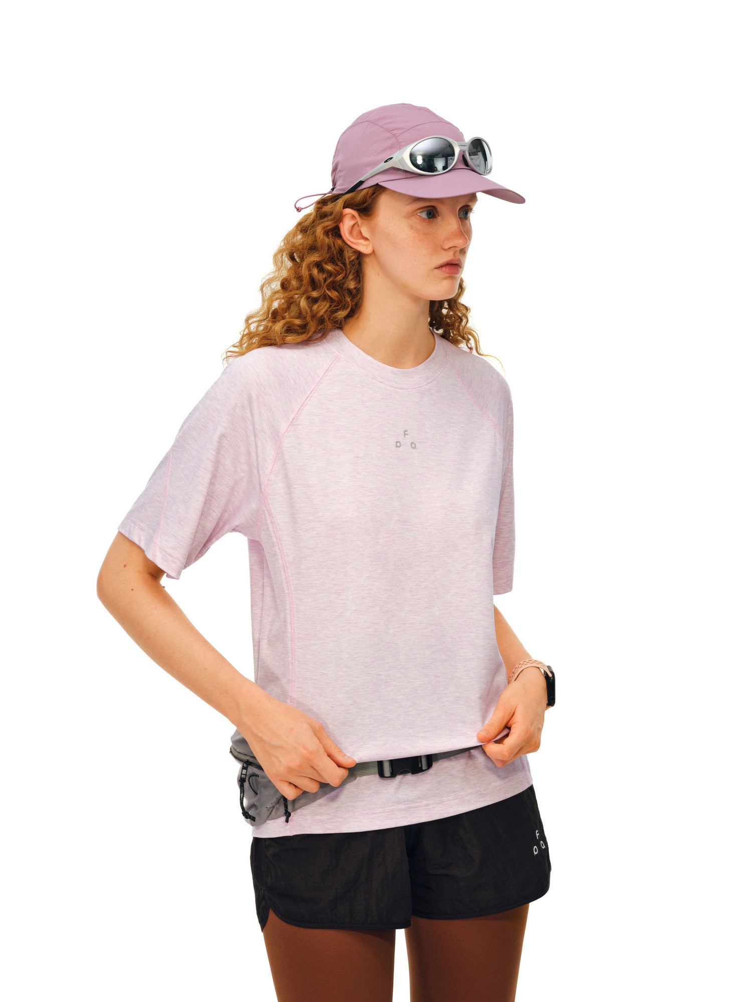 FPA Skin-Friendly Wrinkle-Resistant Cool Touch Sports Short Sleeve T-Shirt for Outdoor Fitness Summer Round Neck Couple Tee