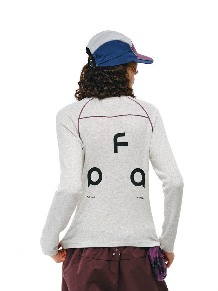 FPA Hasso Structure Logo Long Sleeve T-Shirt - Chinese Streetwear Trendy Fall Round Neck Slim Fit Casual Outdoor Sports Tee for Women
