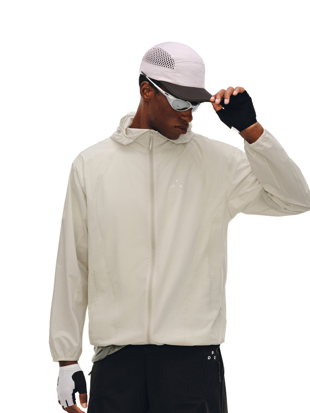 FPA Breathable Running Jacket with Hood, UPF50+ Sun Protection, Lightweight Outdoor Sports Jacket for Men