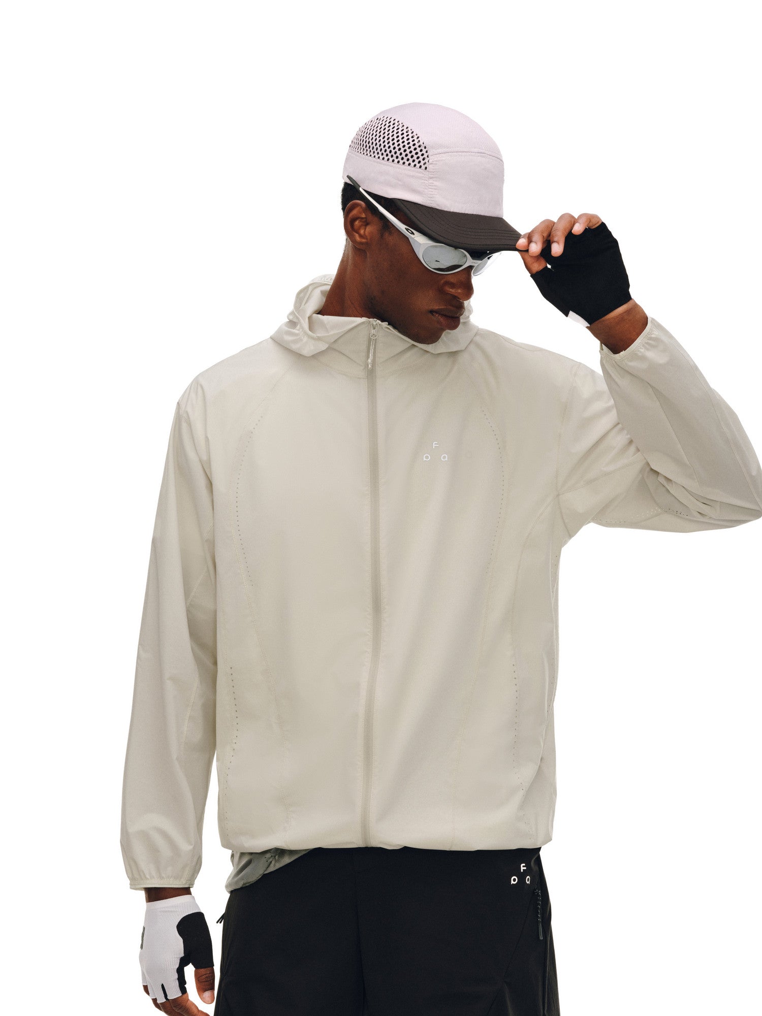 FPA Breathable Running Jacket with Hood, UPF50+ Sun Protection, Lightweight Outdoor Sports Jacket for Men