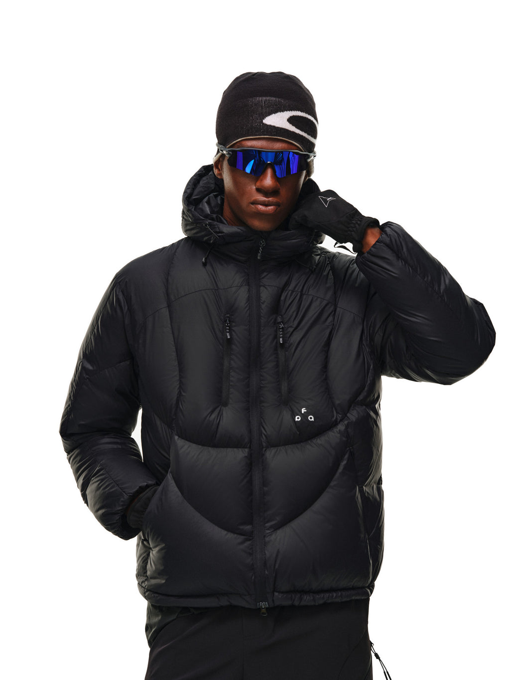 FPA Double-Zip Curved Seam Hooded Matte Down Jacket – Winter Sports Premium Warmth