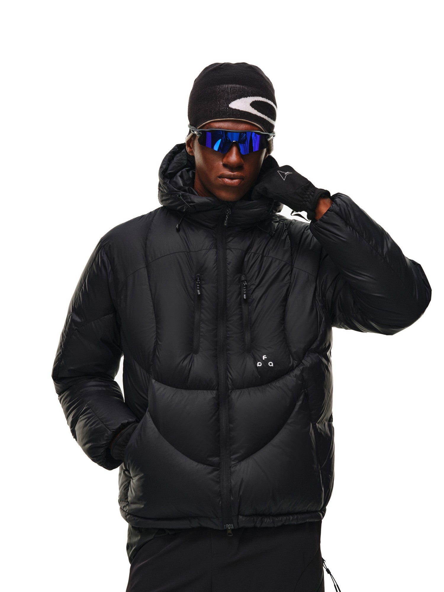 FPA Double-Zip Curved Seam Hooded Matte Down Jacket – Winter Sports Premium Warmth