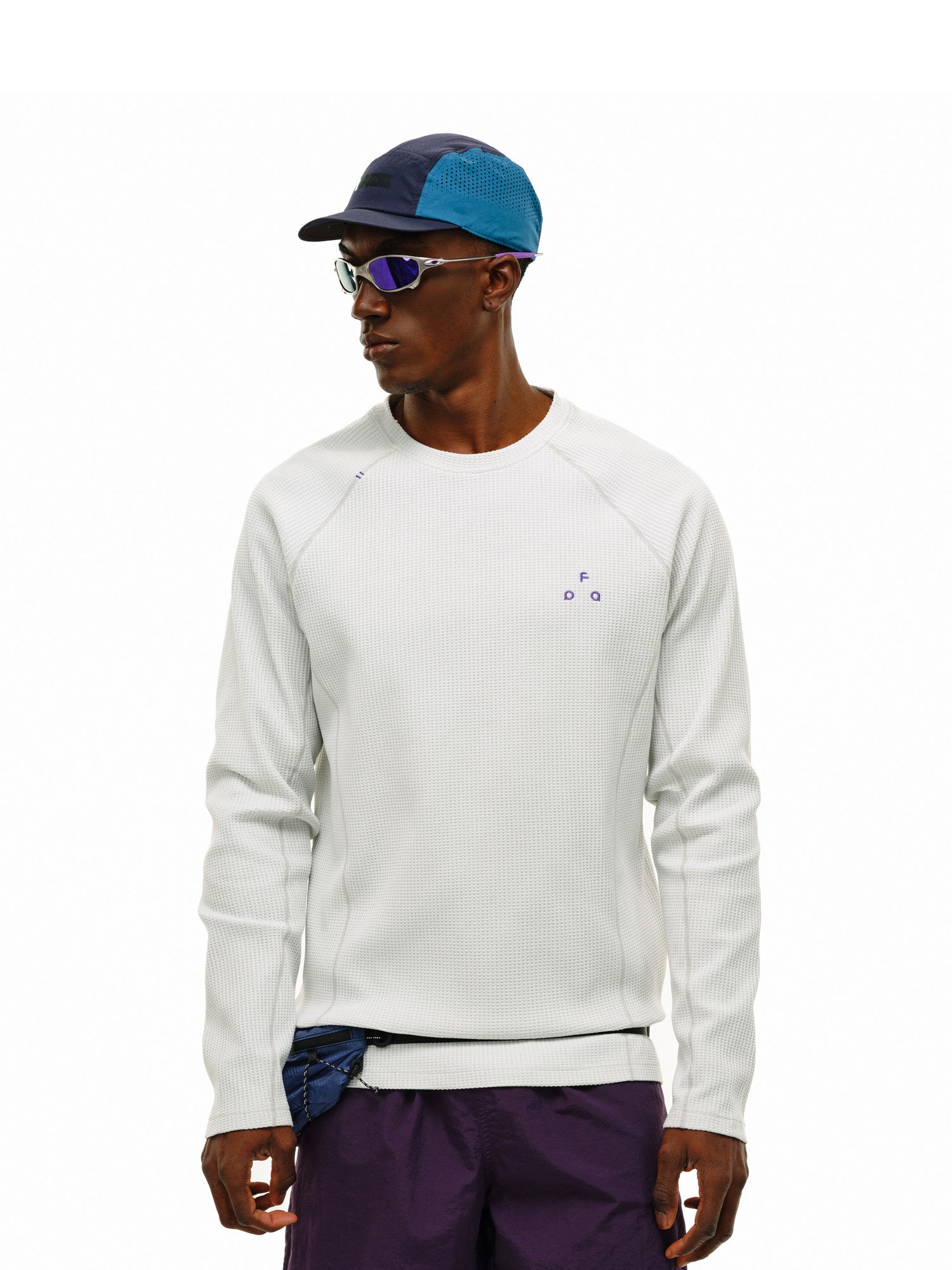 FPA Sports Hassel Waffle Long Sleeve Tee – Spring Minimalist Design Crew Neck Base Layer for Couples, Casual T-Shirt