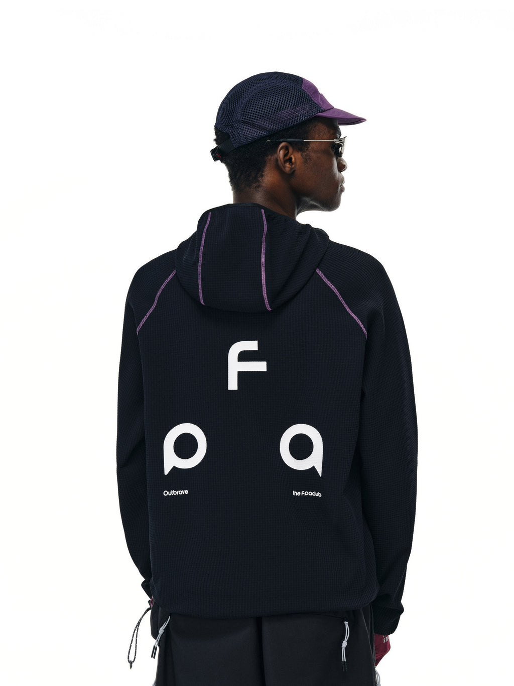 FPA Sorona Waffle Hooded Sweatshirt Jacket Spring Autumn Chinese Style Unisex Loose Couple Hoodie