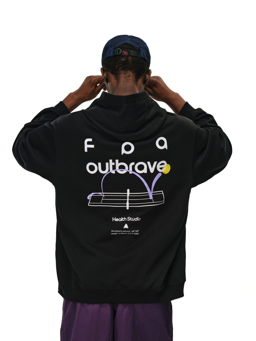 FPA Tennis Print Hooded Sweatshirt