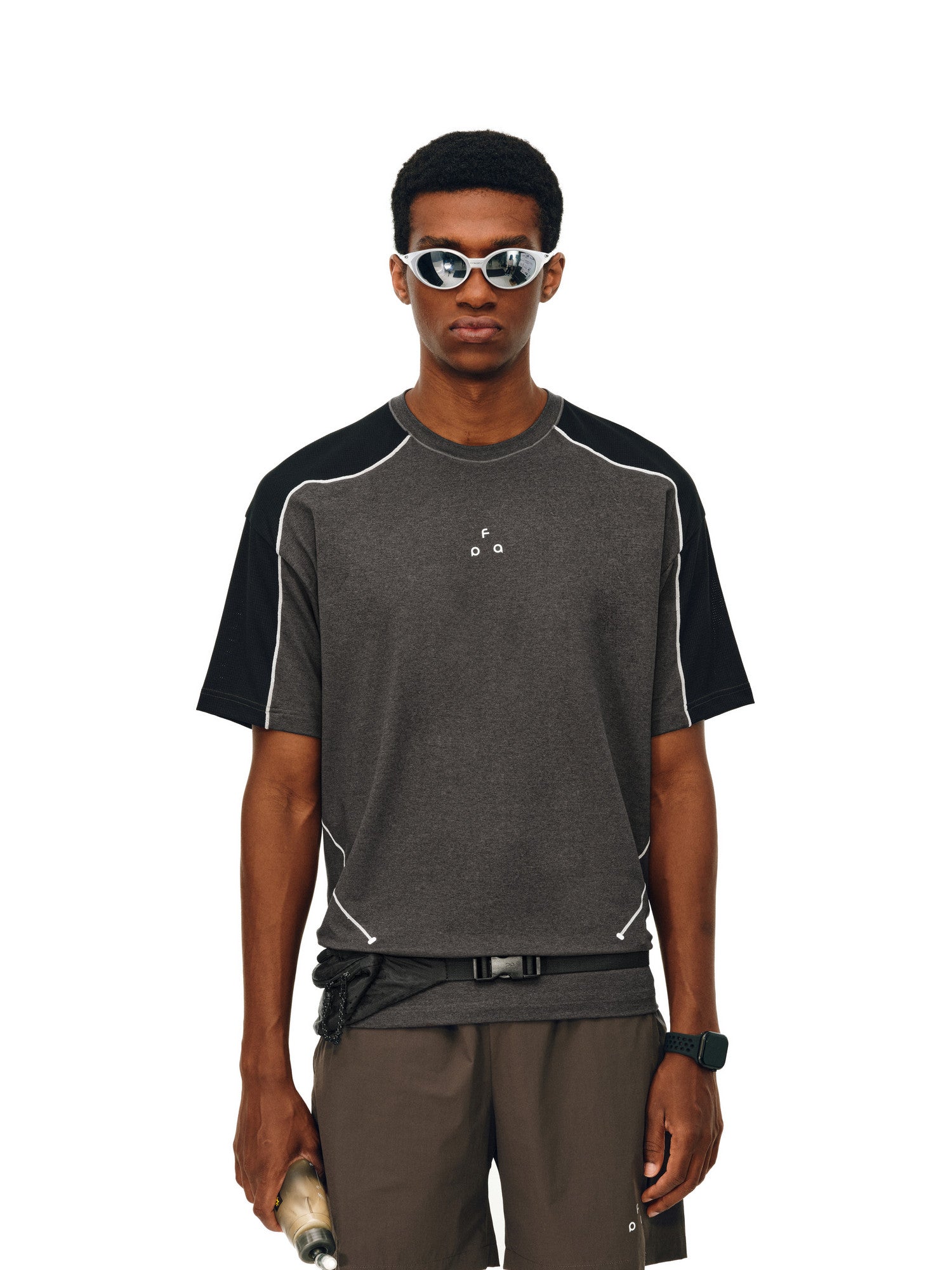 FPA Dragon Scale Mesh Panel Quick-Dry T-Shirt for Summer Outdoor Sports, Breathable Cool Casual Couple Short Sleeve
