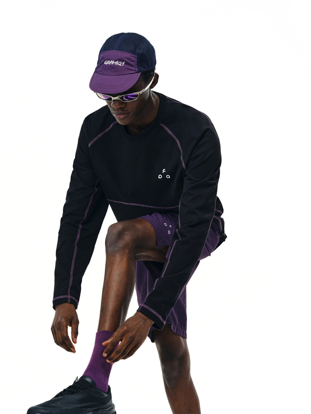 FPA Quick-Dry Sports Outdoor Long Sleeve T-Shirt, Spring/Autumn, Chinese Trend Design, Loose Round Neck, Couple Style