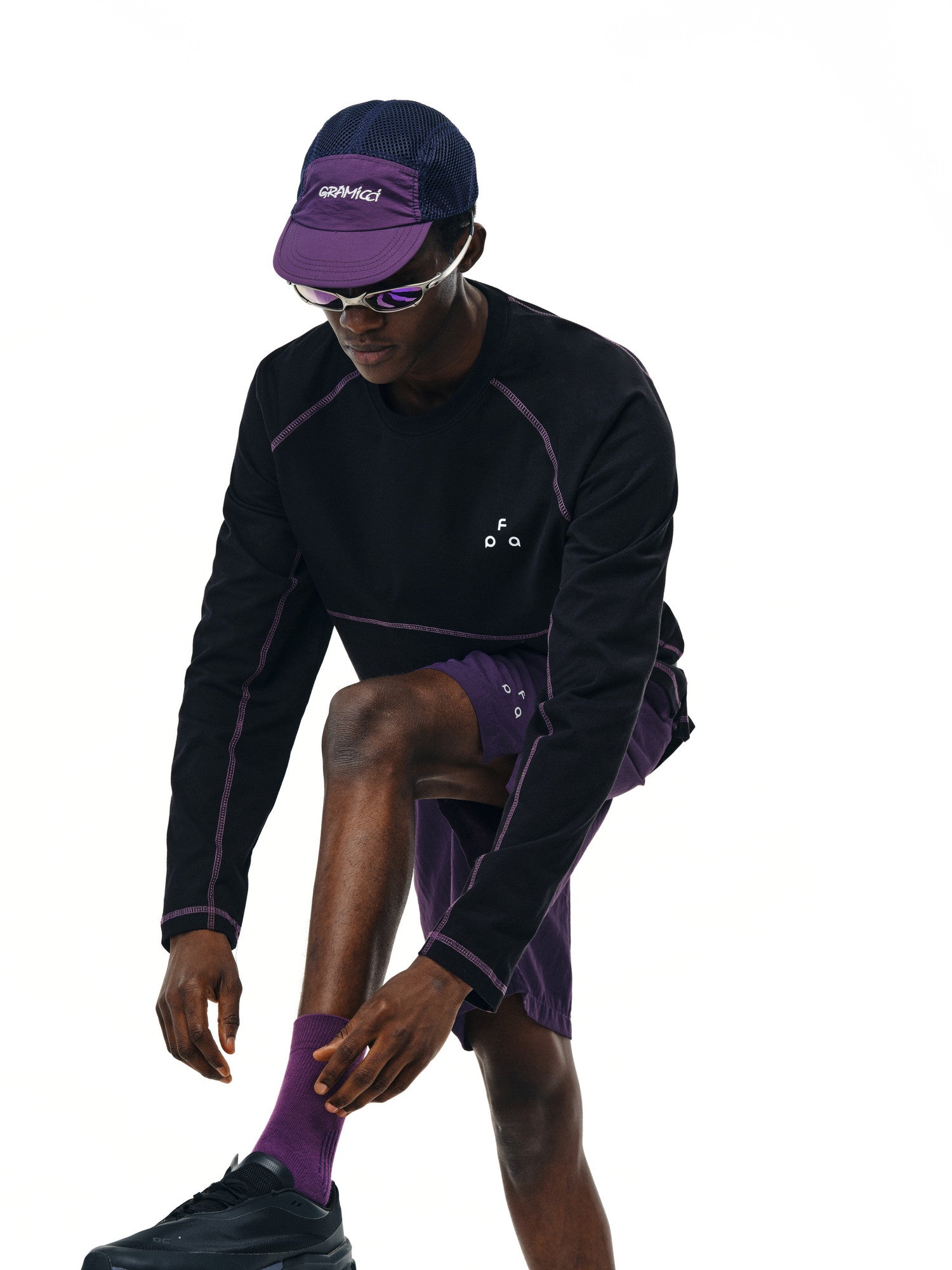 FPA Quick-Dry Sports Outdoor Long Sleeve T-Shirt, Spring/Autumn, Chinese Trend Design, Loose Round Neck, Couple Style