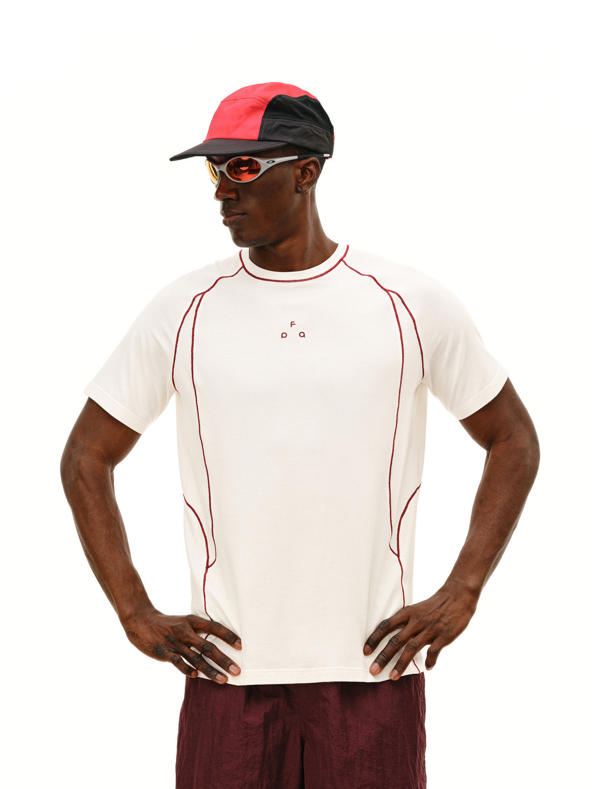 FPA Sports Contrast Color Shrimp Short Sleeve T-Shirt, Crew Neck, Moisture-Wicking, Quick-Dry, Premium Fitness Outdoor Breathable Summer Tee for Men