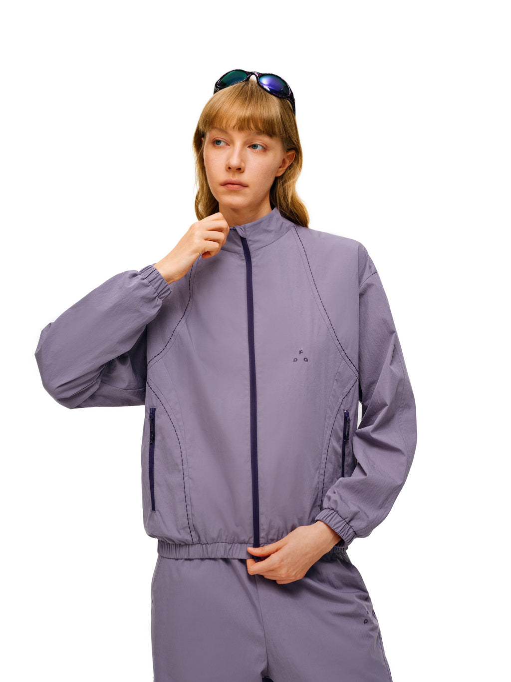 FPA Rice Grain Embroidery Casual Jacket 2026 New Style Pocket Zipper Contrast Color Couple Autumn Sports Stand Collar Coat