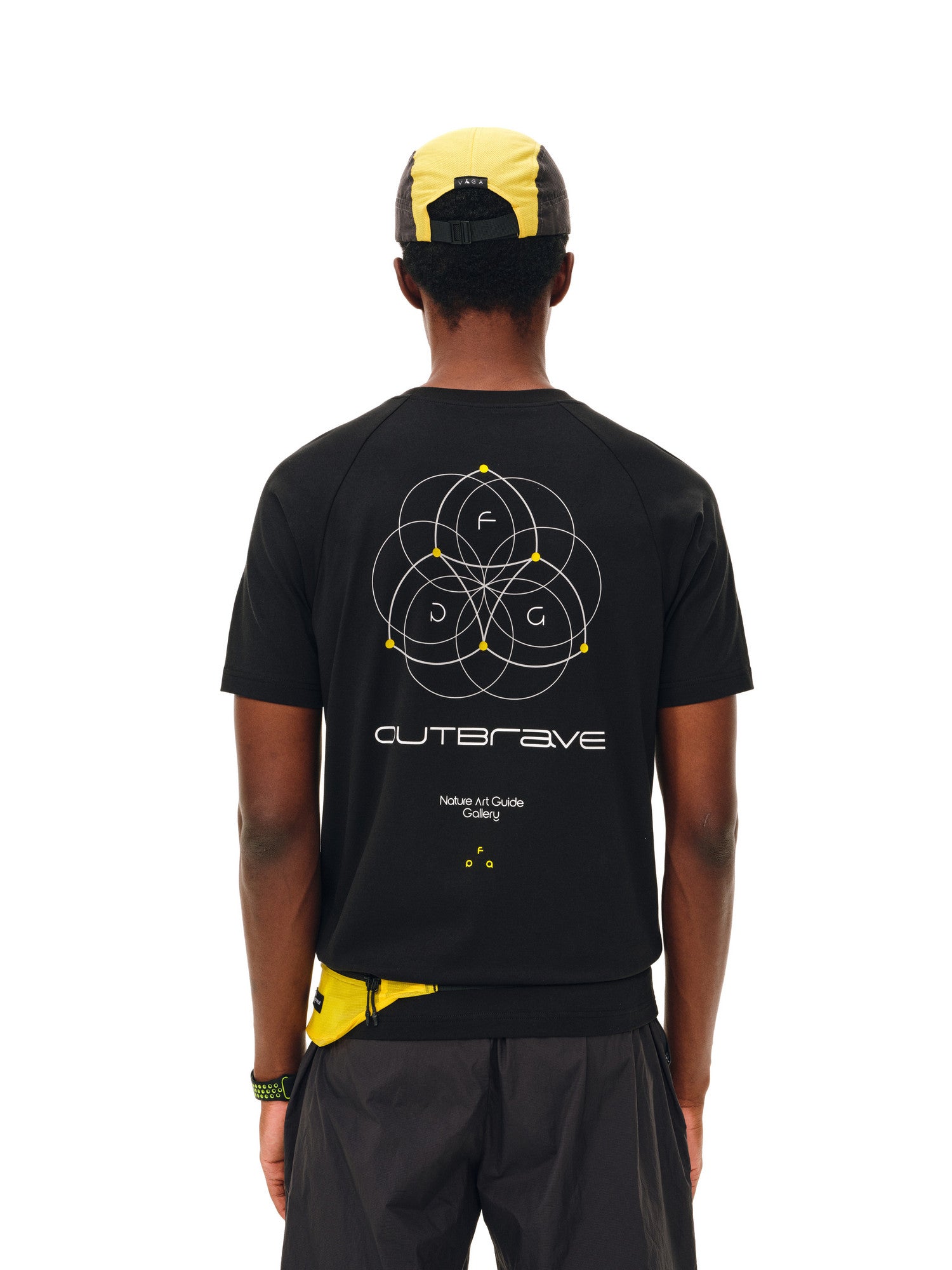 FPA Coolmax Reflective Geometric Line Athletic Short Sleeve T-Shirt – Summer Crew Neck, Fitted, Cool & Quick-Dry