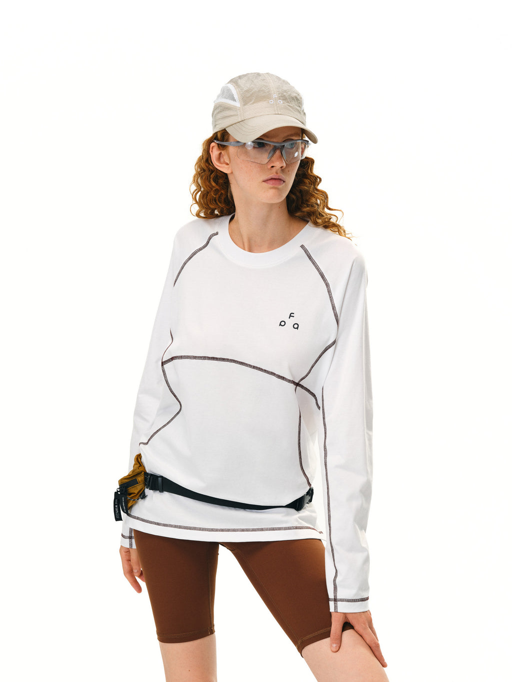 FPA Quick-Dry Long Sleeve T-Shirt, Chinese Streetwear Design, Crew Neck, Loose Fit, Unisex for Couples, Spring/Autumn