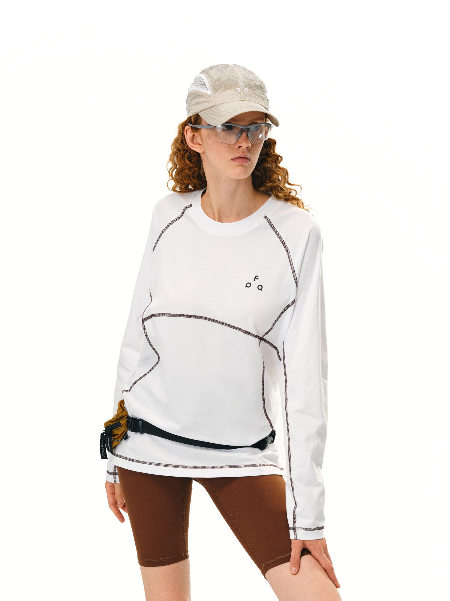 FPA Quick-Dry Long Sleeve T-Shirt, Chinese Streetwear Design, Crew Neck, Loose Fit, Unisex for Couples, Spring/Autumn