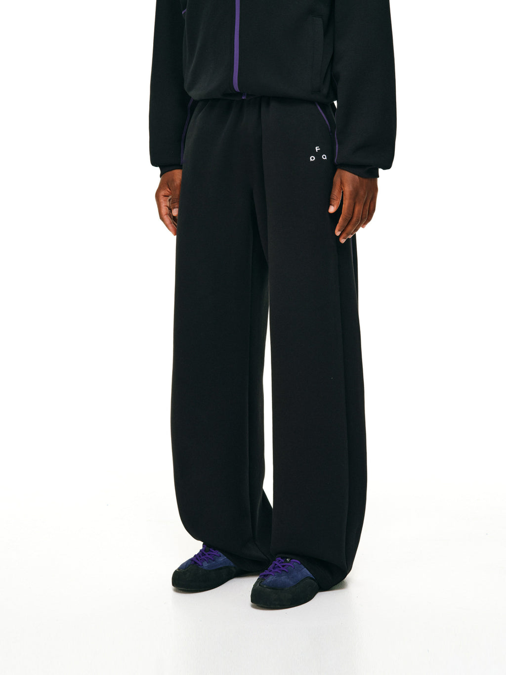 FPA Color-Block Casual Pants – Spring/Fall Outdoor Sport Set, Basic Logo Straight-Leg Loose Fit Sweatpants
