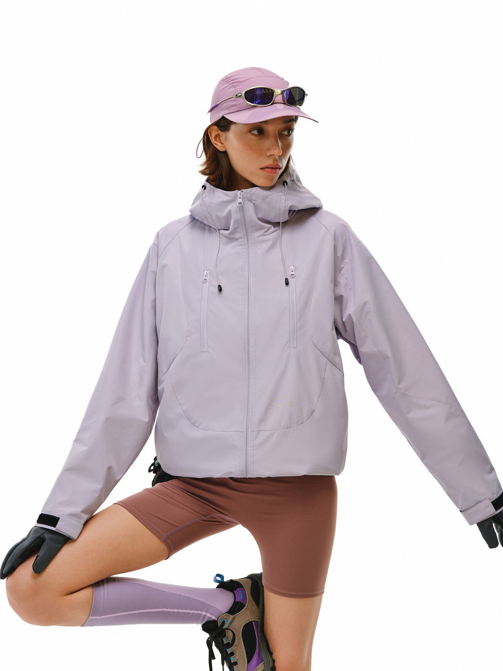 FPA Double-Layer Drawstring Hooded Structured Shell Jacket, Spring Outdoor Sports Premium Unisex Zip-Up Coat