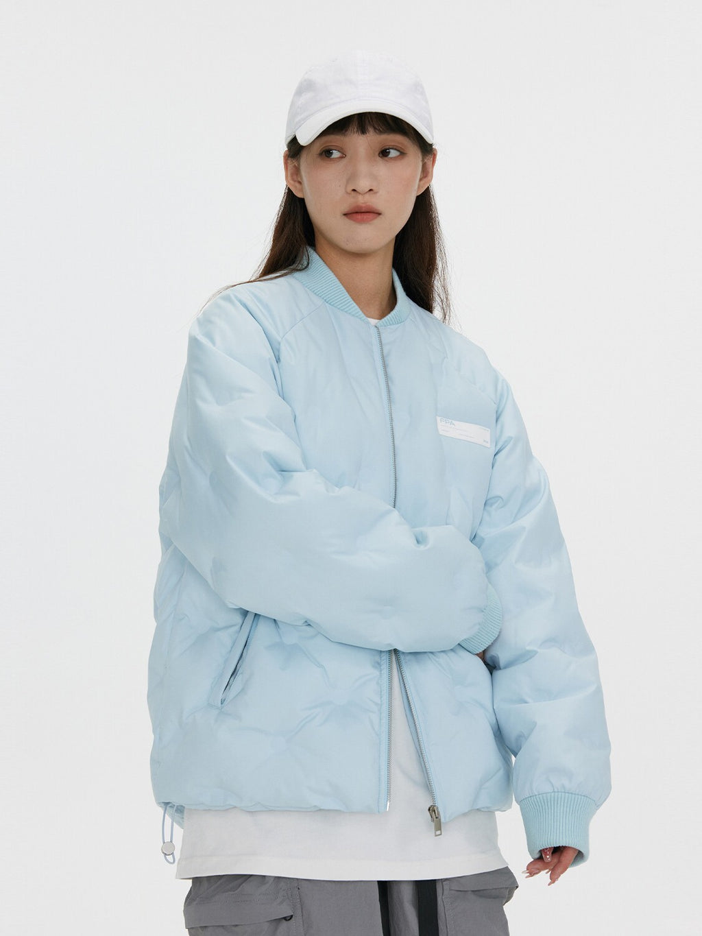 FPA Baseball Print Short Down Jacket – Chinese Streetwear Couple's Winter Thick Loose Warm Coat for Men