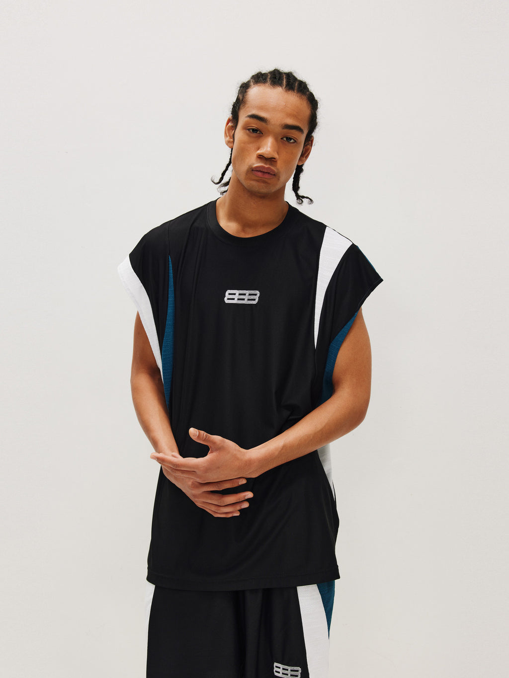 FPA Cooling Quick-Dry Paneled Sports Vest - Chinese Street Style Summer Loose Round Neck Sleeveless Tank Top for Men