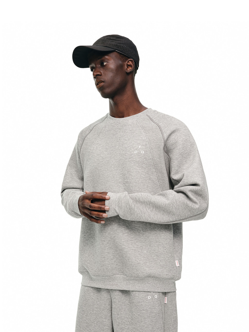 FPA THERMOLITE Paneled Crew Neck Sweatshirt Set - Spring/Autumn Outdoor Casual Sports Color-Block Pullover for Men