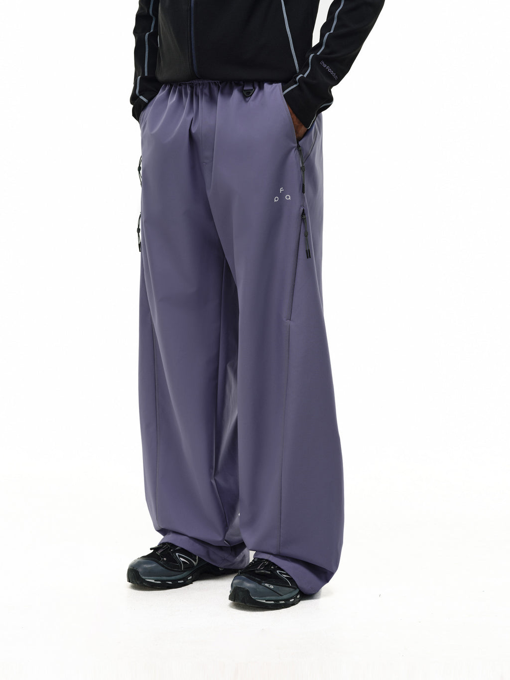 FPA Outdoor Camo Texture Water-Repellent Hiking Trousers - Loose Straight Leg with Zip Pockets
