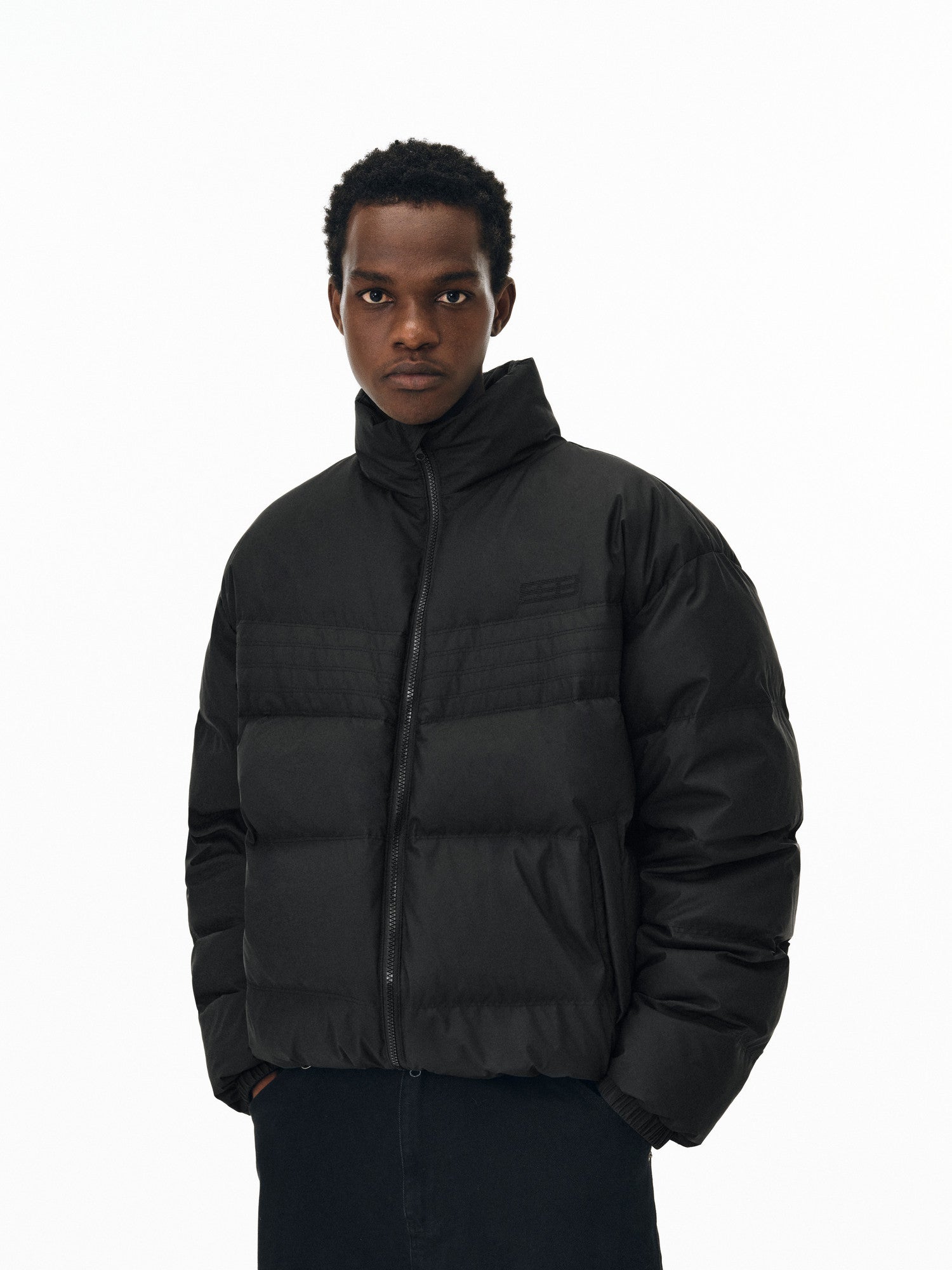 FPA Matte Four-Bar Down Jacket Winter Thick Warm Loose Stand Collar Chinese Streetwear Coat for Men