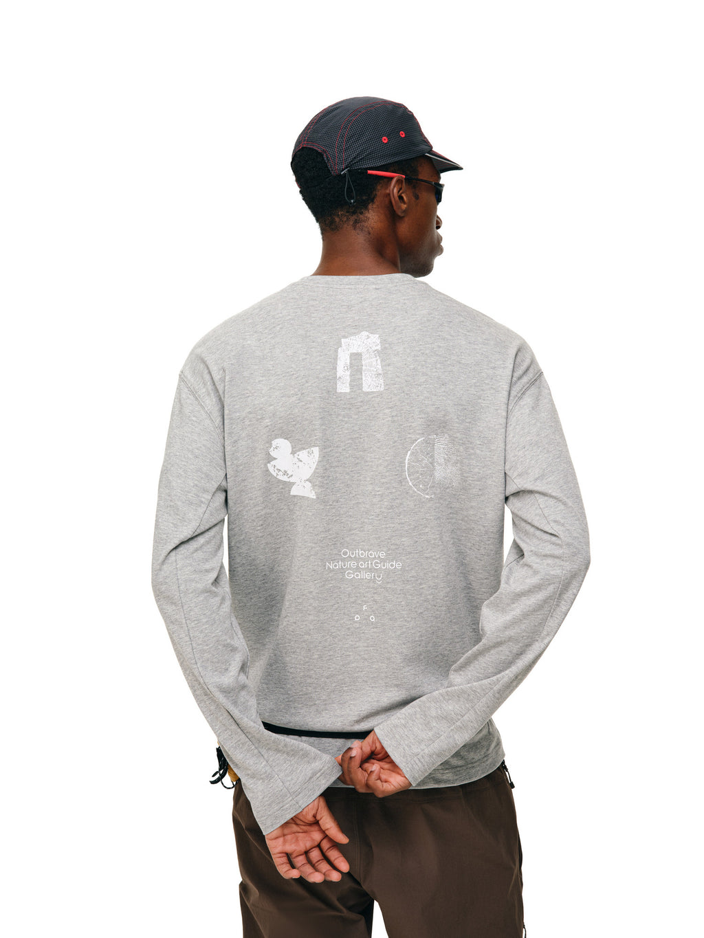 FPA Natural Elements Triangle Graphic Long Sleeve Outdoor Quick-Dry Fitness Running Crew Neck Printed T-Shirt for Men