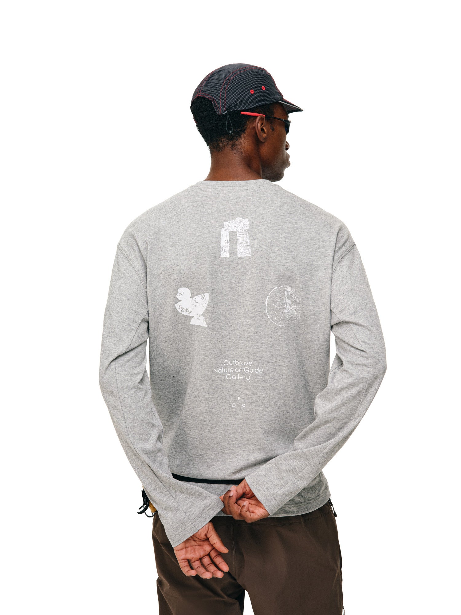 FPA Natural Elements Triangle Graphic Long Sleeve Outdoor Quick-Dry Fitness Running Crew Neck Printed T-Shirt for Men