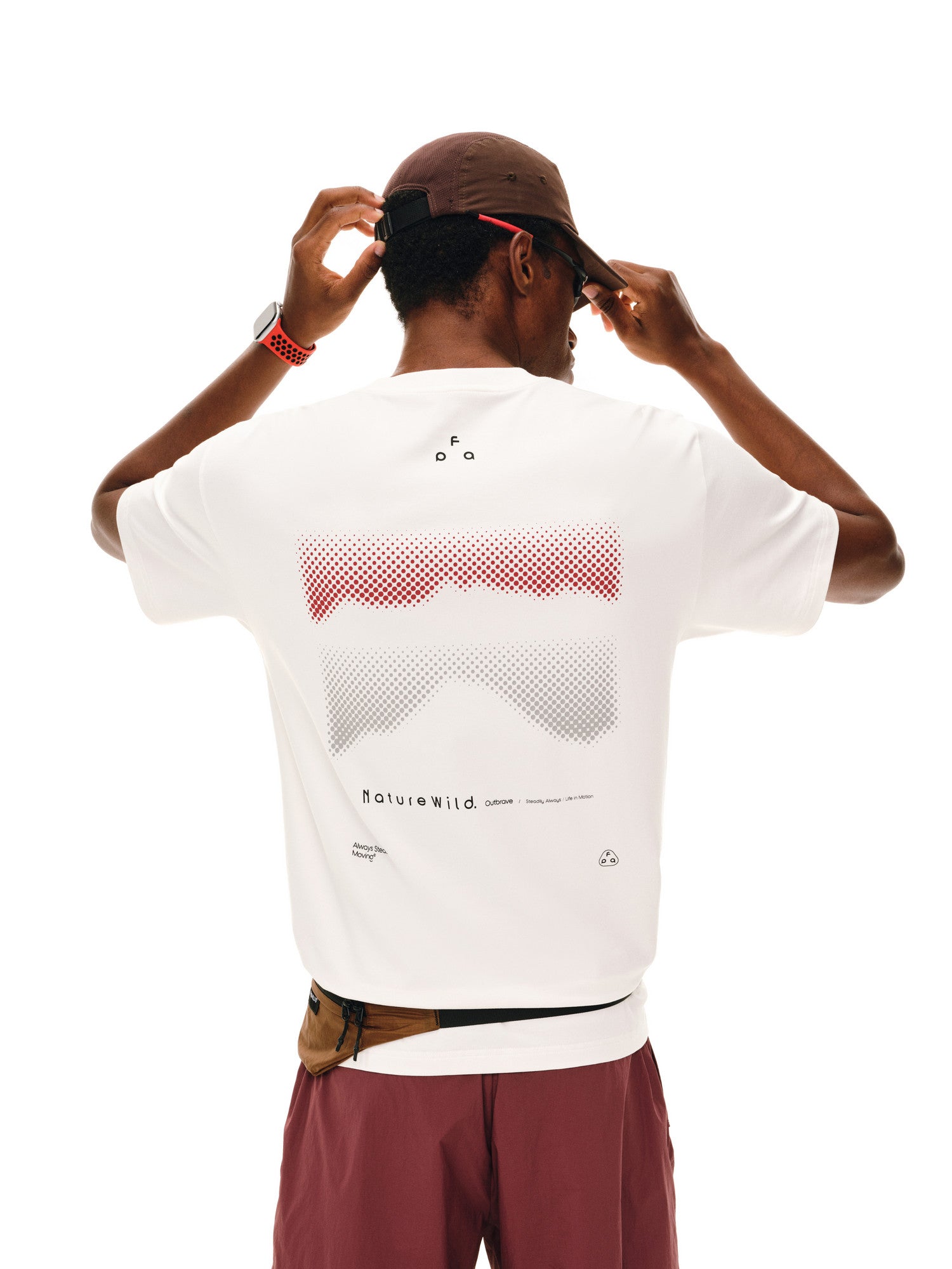 FPA COOLMAX Mountain Wave Gradient Short Sleeve T-Shirt - Summer Cool & Quick-Dry Breathable Crew Neck Unisex Tee