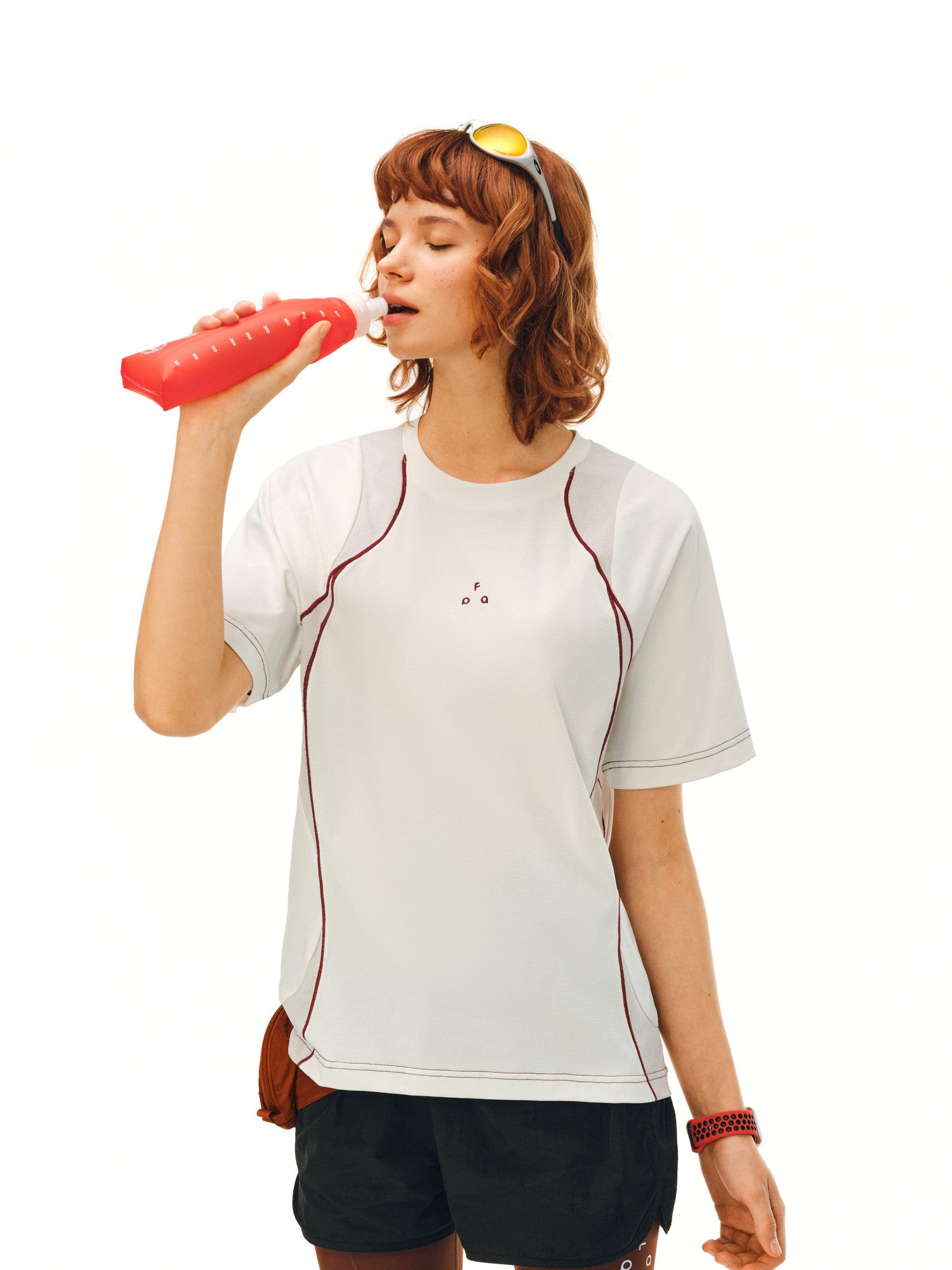 FPA Arc Contrast Quick-Dry Sports T-Shirt Summer Crew Neck Breathable Outdoor Half-Sleeve Tee for Men