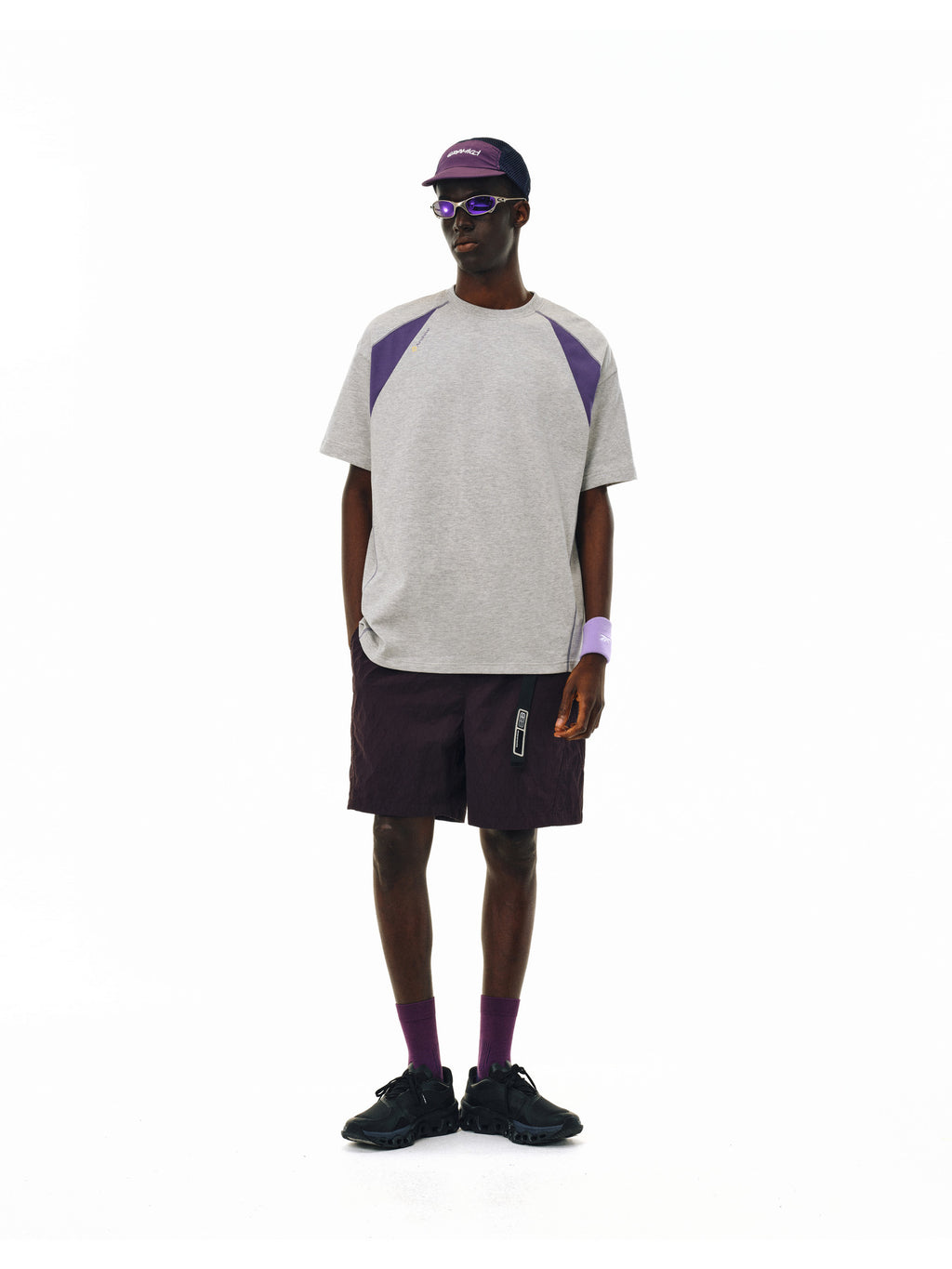 FPA Quick-Dry 7A Antibacterial Breathable Short Sleeve Summer Outdoor Cool-Touch Paneled Contrast Couple Loose T-Shirt