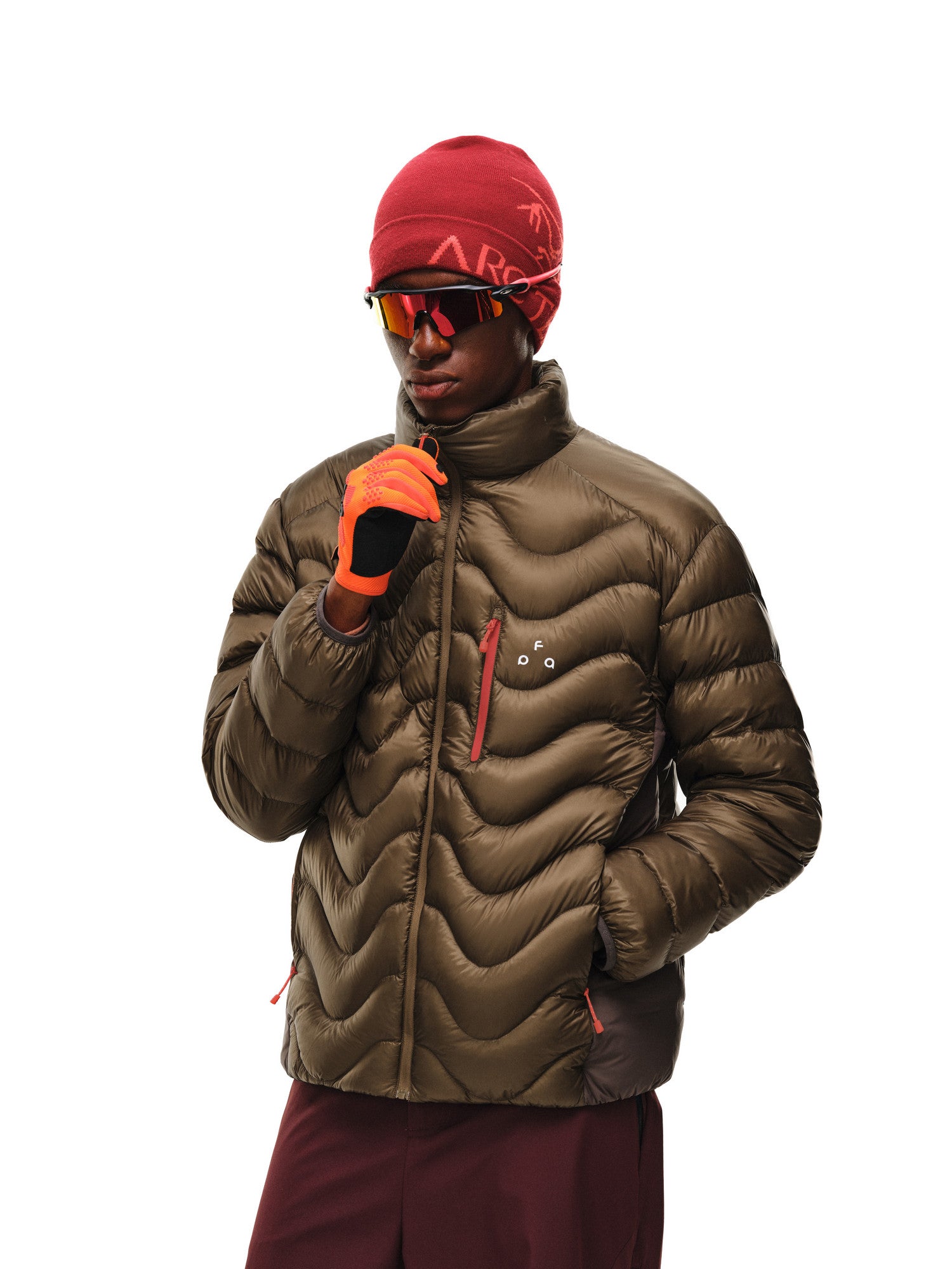 FPA Wavy Panel Down Jacket 2026 New Style Stand Collar Warm Winter Outdoor Sports Couple Down Coat
