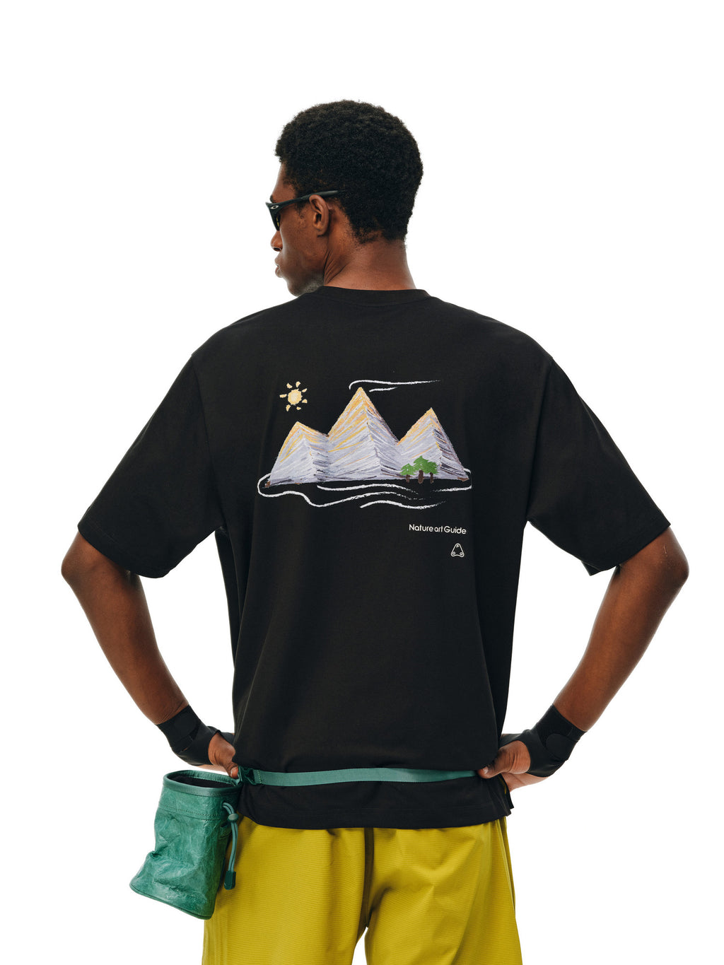 FPA COOLMAX Lyocell Mountain Print Short Sleeve T-Shirt for Men - Summer Cooling Breathable Crew Neck Athletic Tee
