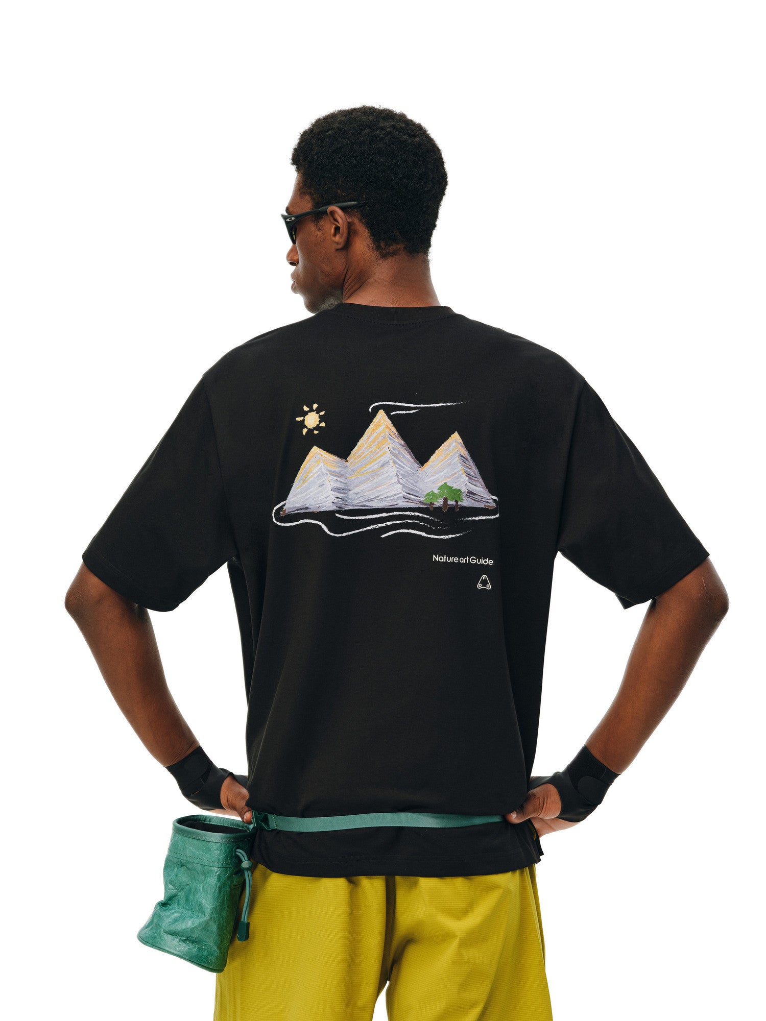FPA COOLMAX Lyocell Mountain Print Short Sleeve T-Shirt for Men - Summer Cooling Breathable Crew Neck Athletic Tee