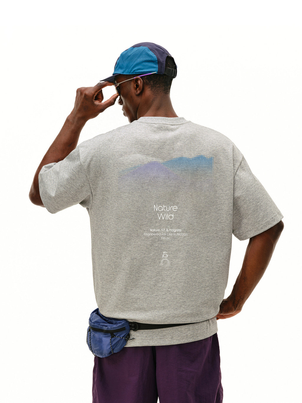 FPA Polka Dot Mountain Graphic Color-Block COOLMAX Athletic Short Sleeve T-Shirt for Men and Women, Quick-Dry Cool Touch Crew Neck