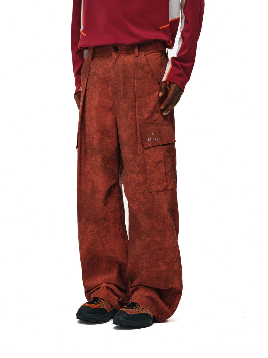 FPA Outdoor Tie-Dye Cargo Pants - Chinese Streetwear Trend, Loose Straight-Leg Sports Casual Long Pants for Men