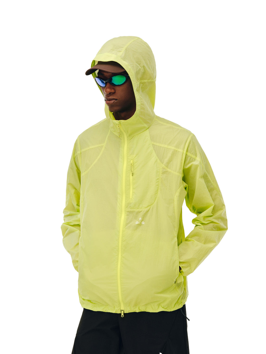 FPA Textured Chunky Grid Multi-Pocket Outdoor Lightweight Jacket - Summer Hooded Sun Protection Coat