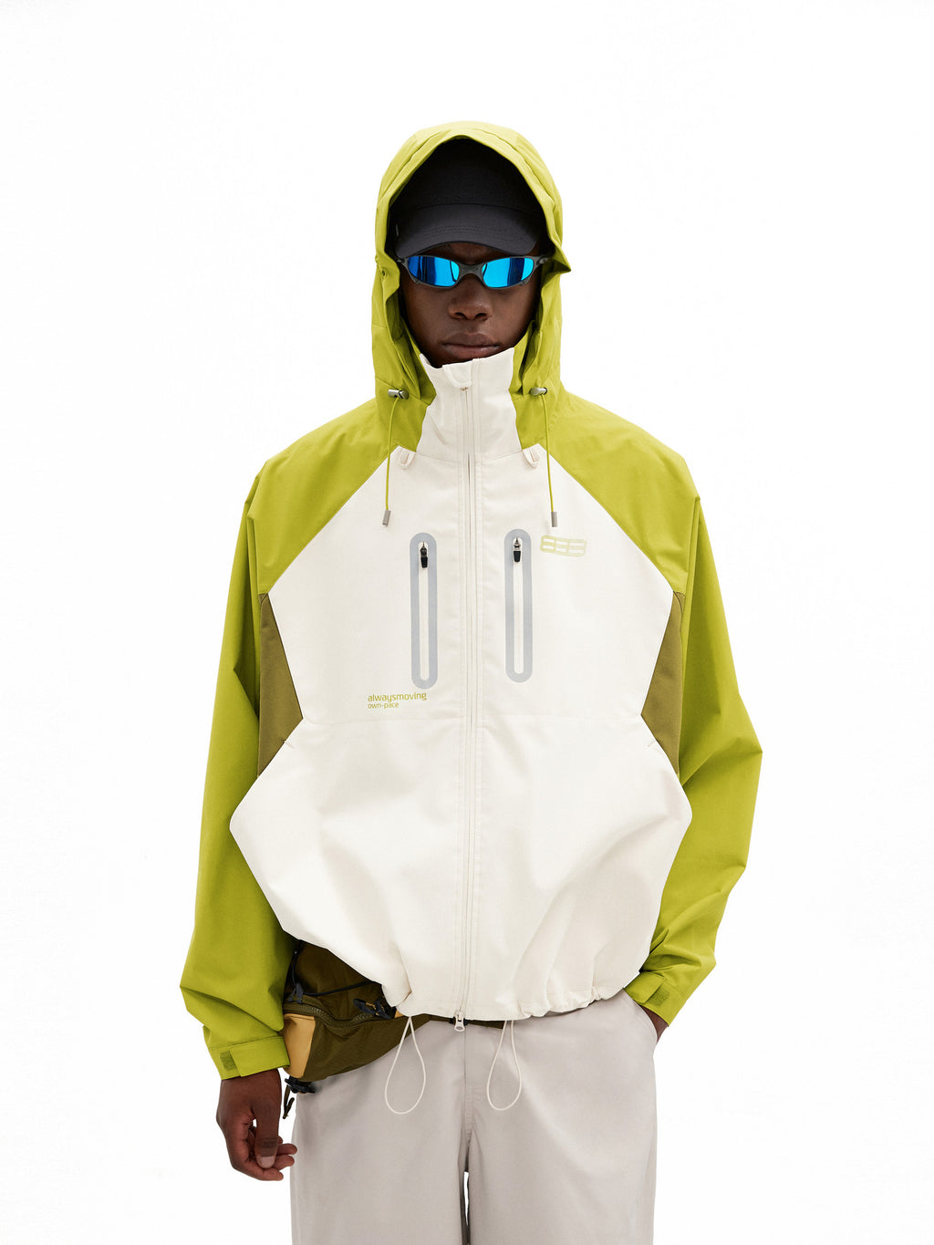 FPA Color-Block Outdoor Windbreaker Jacket - Waterproof & Windproof, Cocoon Fit, Three-Proof, for Hiking and Mountaineering