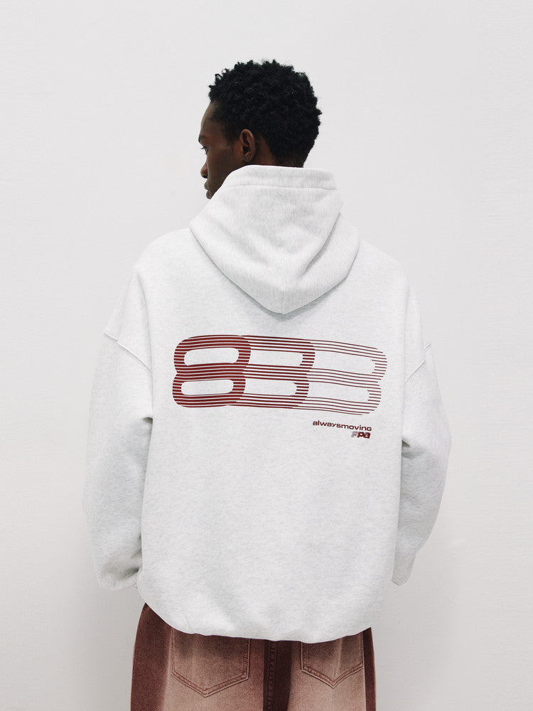 FPA Gradient Track Graphic Hoodie - Chinese Streetwear Spring Casual Heavyweight American Style Hooded Sweatshirt for Men