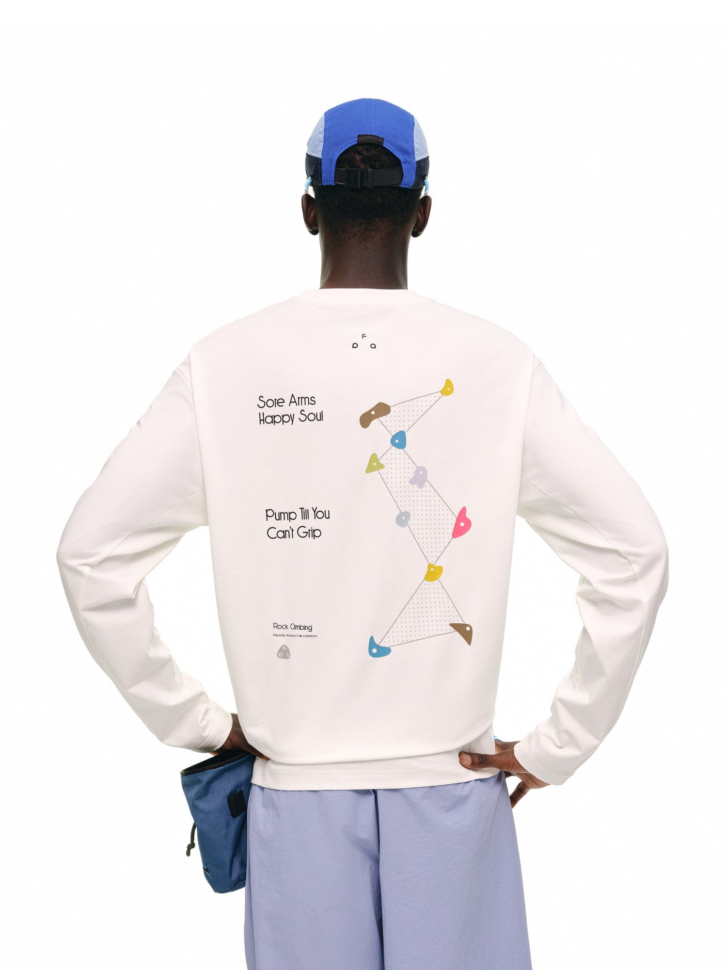 FPA Climbing Graphic Color-Block Long-Sleeve Sports T-Shirt for Men and Women, Quick-Dry Breathable Crew Neck Outdoor Running Tee