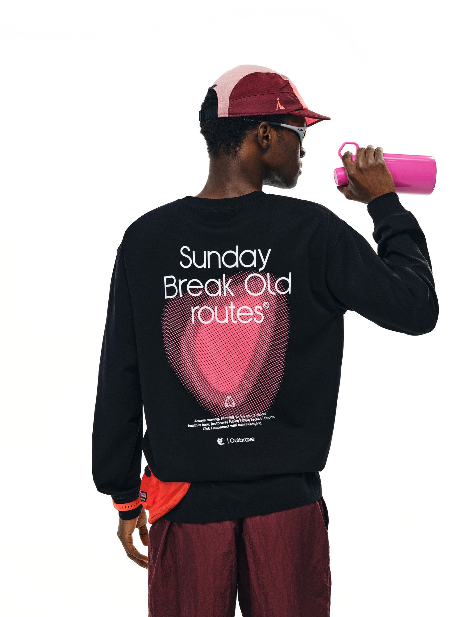 FPA Sorona Lyocell UPF50+ Sun Protection Long-Sleeve T-Shirt for Outdoor Sports, Cooling Crew Neck, Loose Fit, Unisex